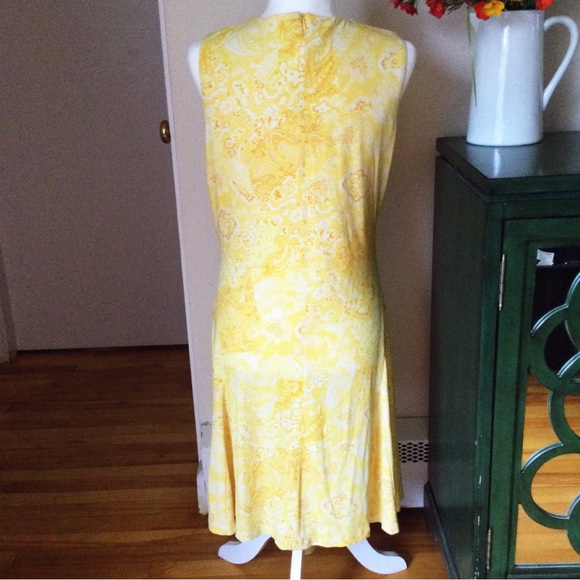 Michael Michael Kors Sleeveless Mini Dress XL – Yellow Floral Paisley, NWT - Picture 7 of 15